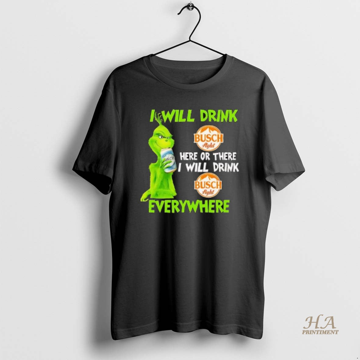 Official Grinch Busch Latte Grinch Will Drink Everywhere 2025 Christmas Shirt Hoodie Sweatshirt | PurePodTees.com