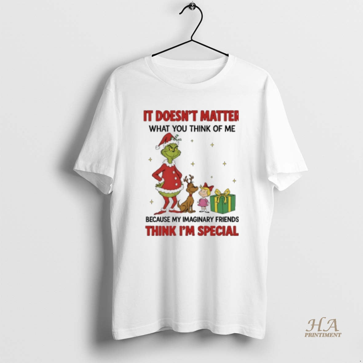 Official Grinch Christmas 2025 It Doesnt Matter What You Think Of Me Because My Imaginary Shirt Hoodie Sweatshirt