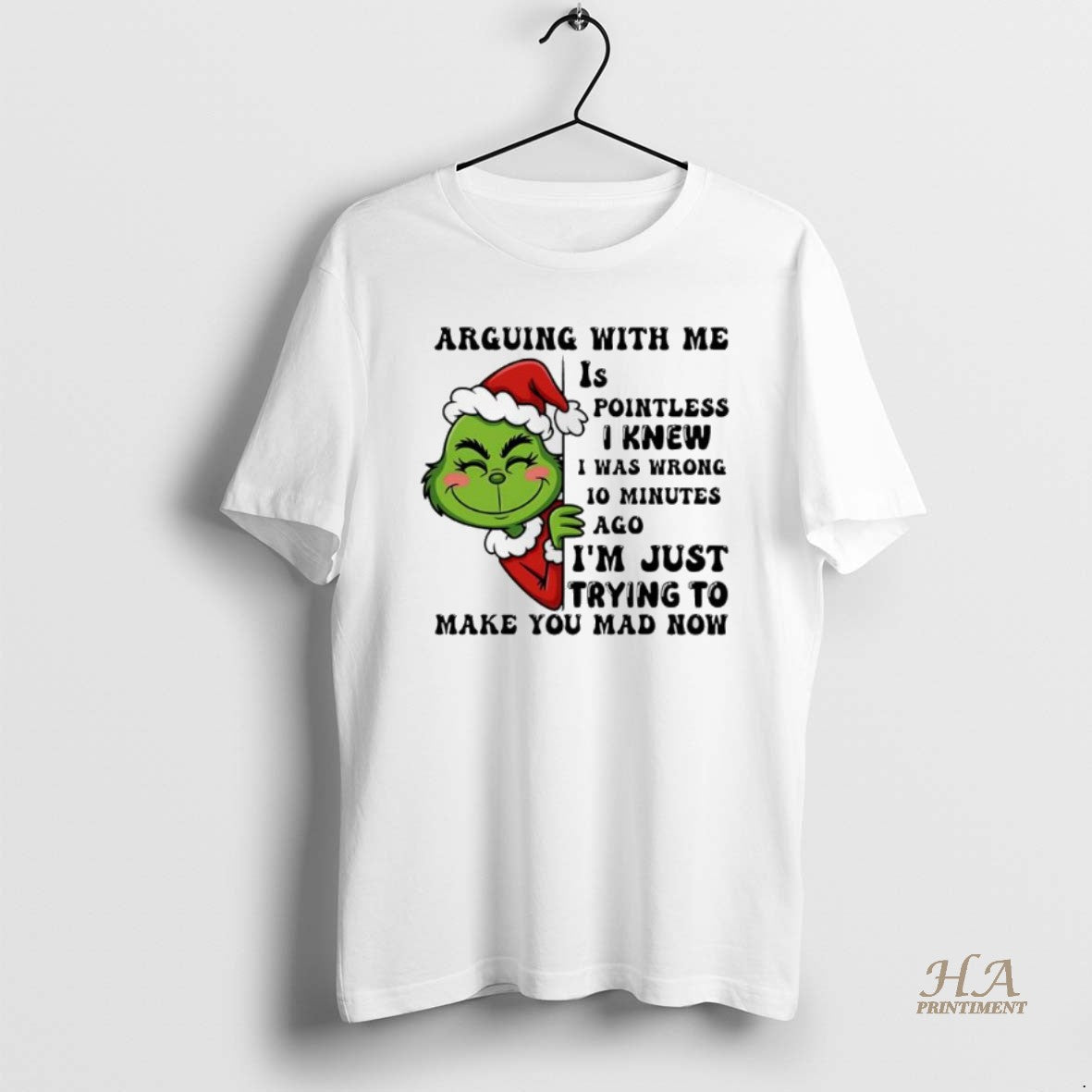 Official Grinch Christmas Arguing With Me Pointless I Knew I Was Wrong 10 Minutes Ago Shirt Hoodie Sweatshirt