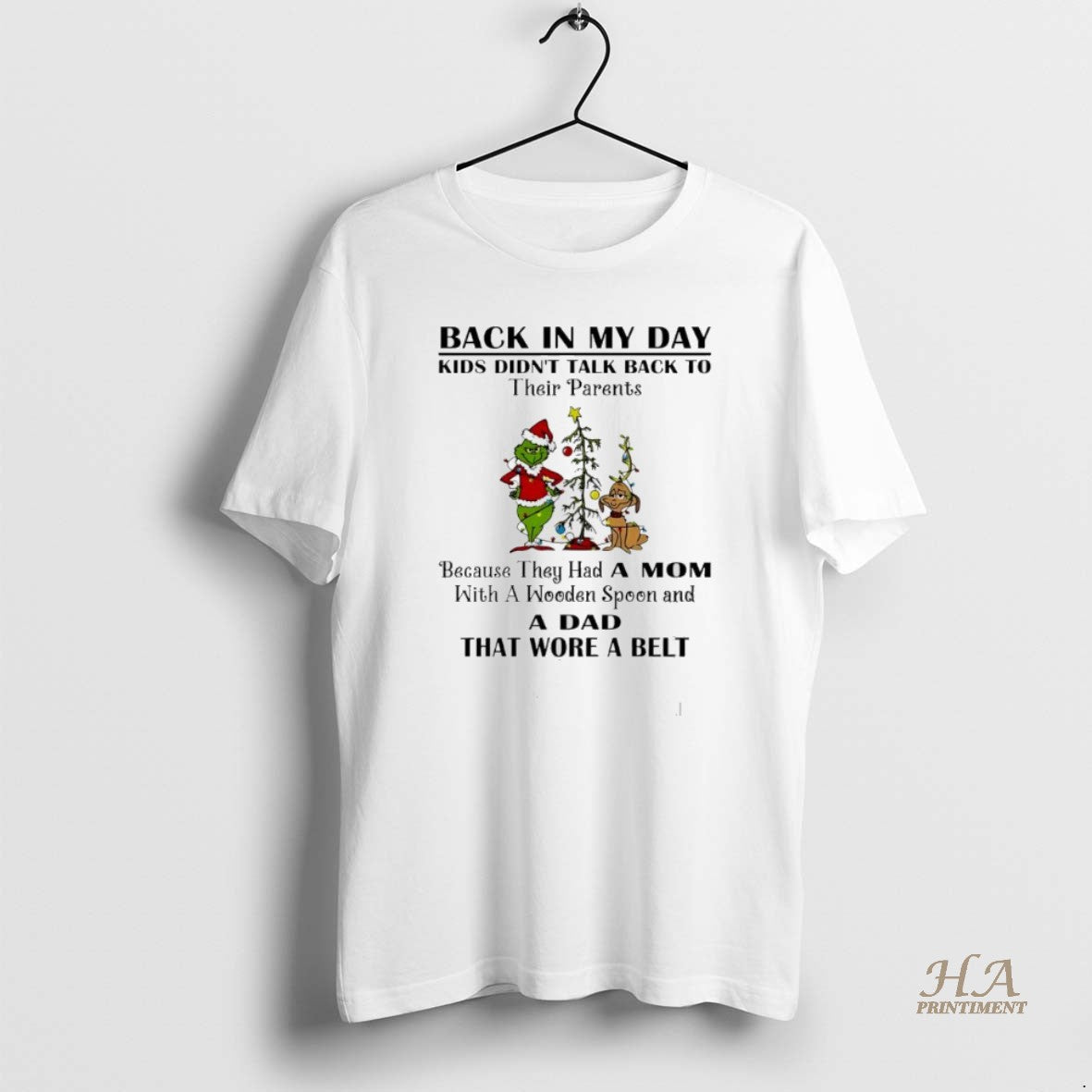 Official Grinch Christmas Back In My Day Kids Didnt Talk Back To Their Parents Shirt Hoodie Sweatshirt | PurePodTees.com