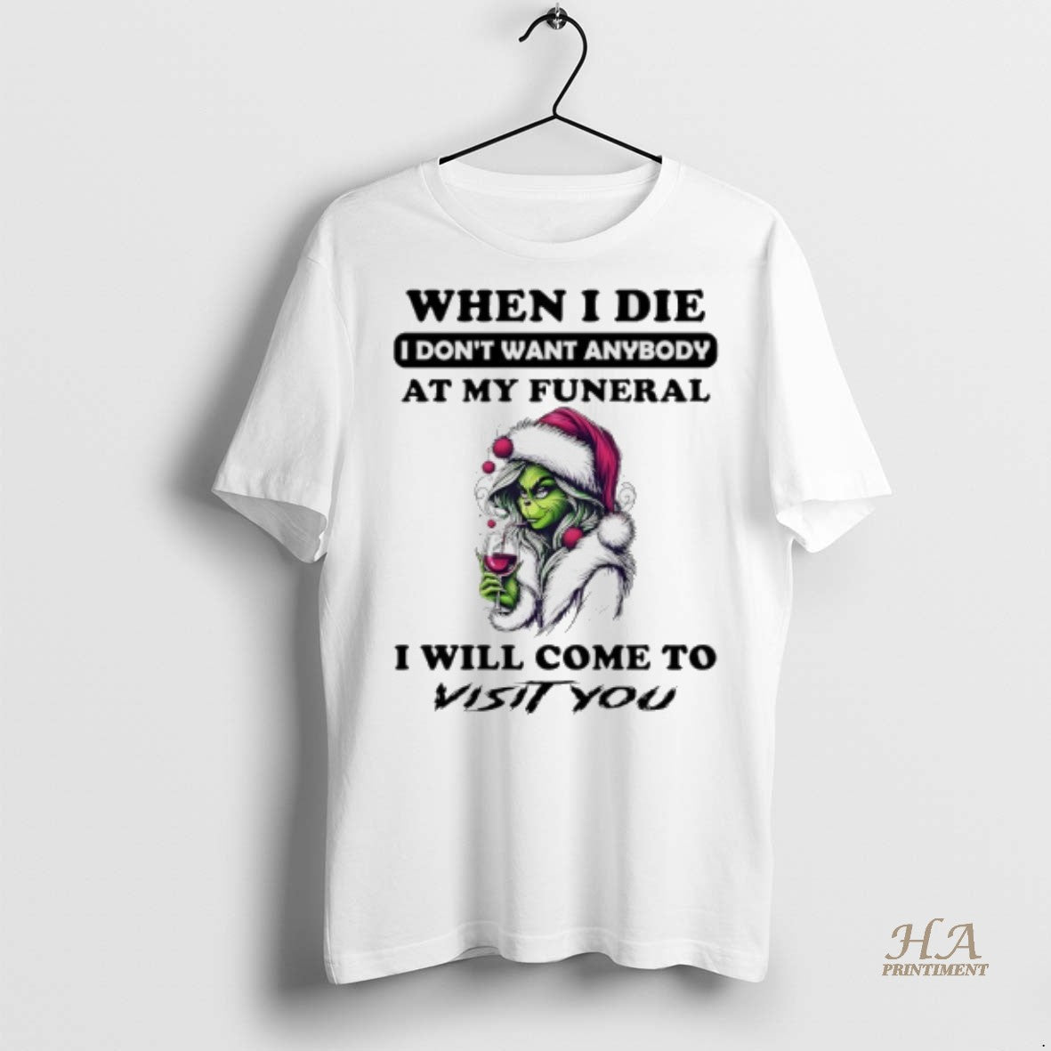 Official Grinch Christmas Champagne When I Die I Dont Want Anybody At My Funeral Shirt Hoodie Sweatshirt | PurePodTees.com