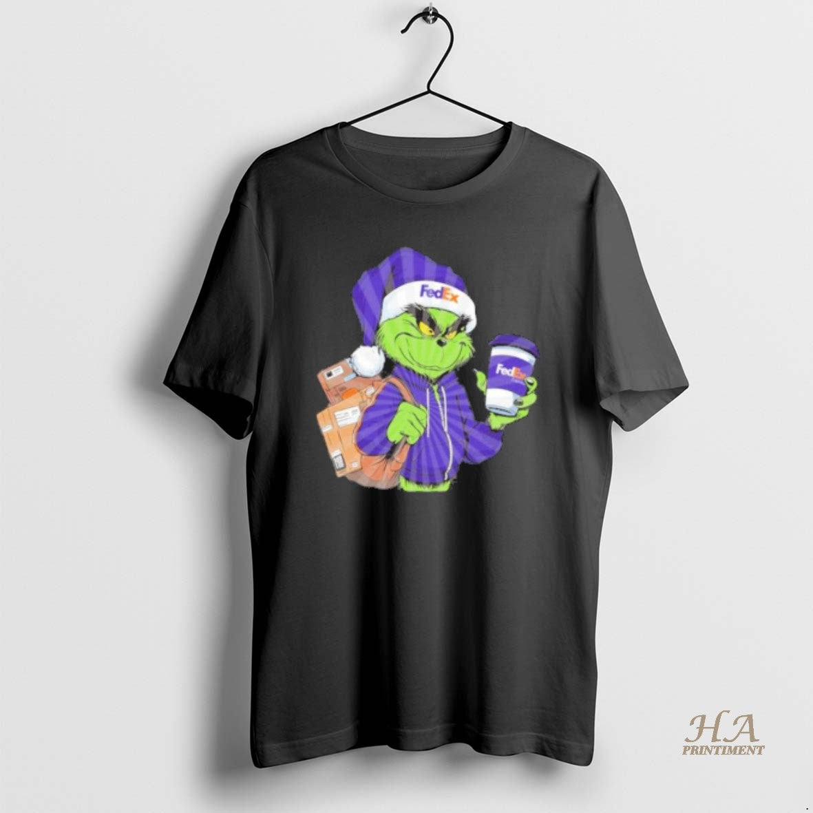 Official Grinch Drink Coffee Fedex Logo Shirt Hoodie Sweatshirt | PurePodTees.com