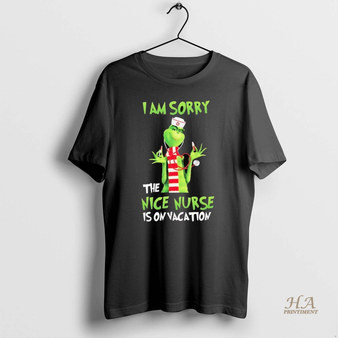 Official Grinch I Am Sorry The Nice Nurse Is On Vacation Christmas Shirt Hoodie Sweatshirt | PurePodTees.com