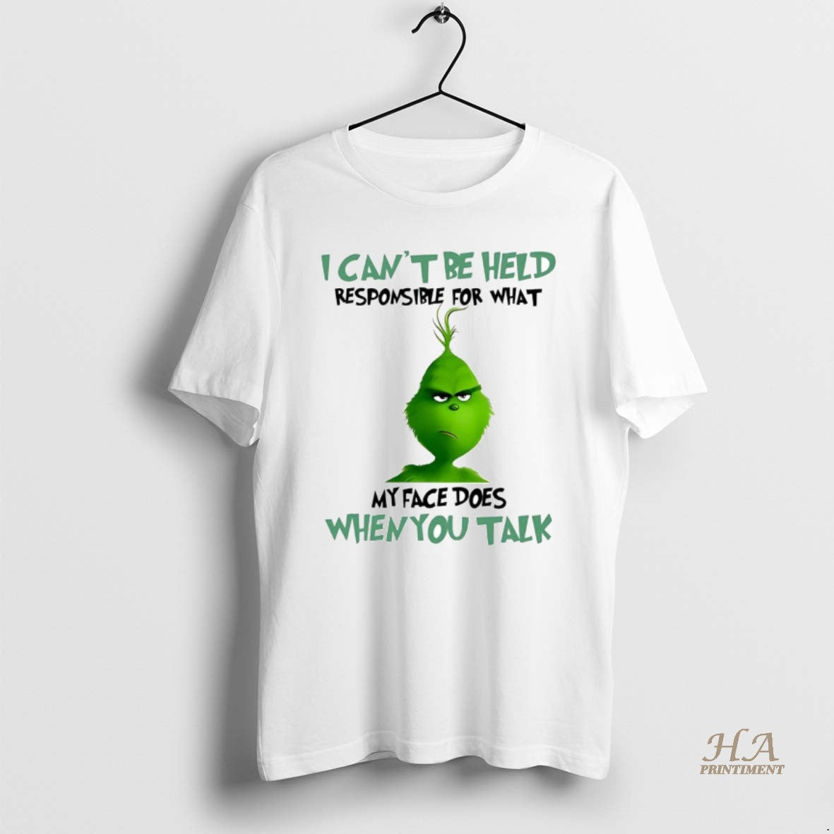 Official Grinch I Cant Be Held Responsible For What My Face Does When You Talk Shirt Hoodie Sweatshirt | PurePodTees.com