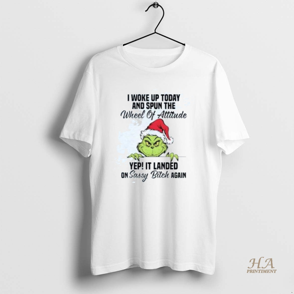 Official Grinch I Woke Up Today And Spun The Wheel Of Attitude Christmas Shirt Hoodie Sweatshirt | PurePodTees.com