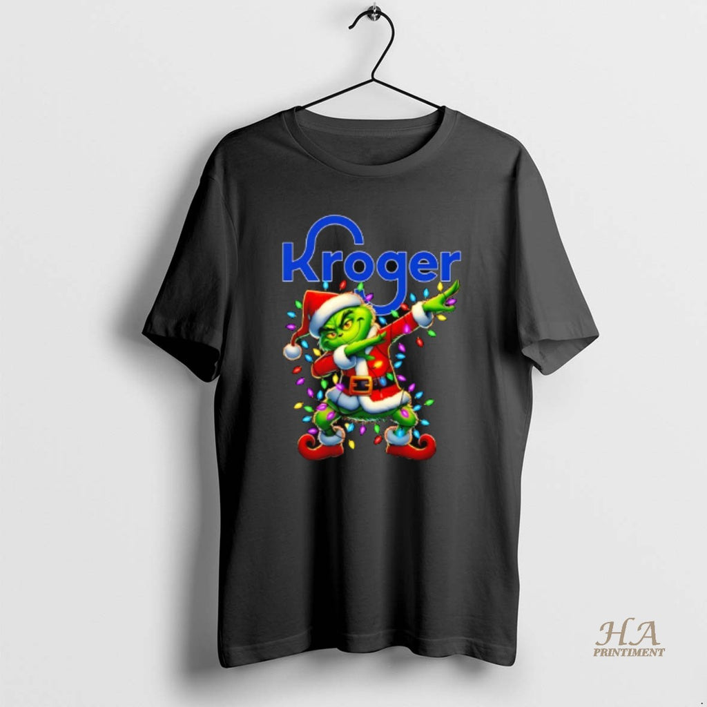 Official Grinch Lights Dabbing Christmas X Kroger Shirt Hoodie Sweatshirt | PurePodTees.com