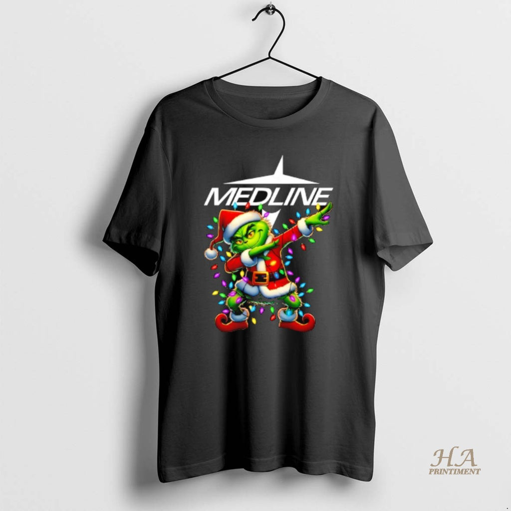 Official Grinch Lights Dabbing Christmas X Medline Shirt Hoodie Sweatshirt | PurePodTees.com