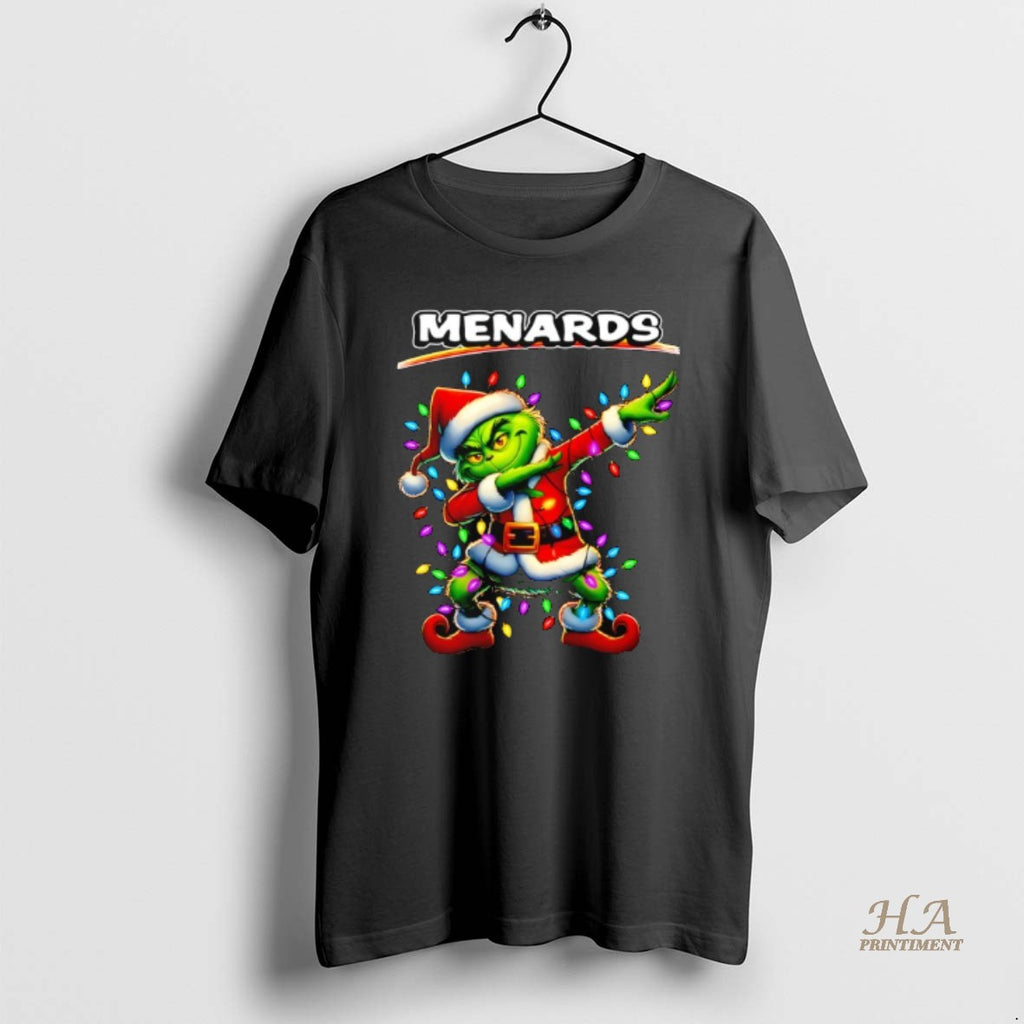 Official Grinch Lights Dabbing Christmas X Menards Shirt Hoodie Sweatshirt | PurePodTees.com