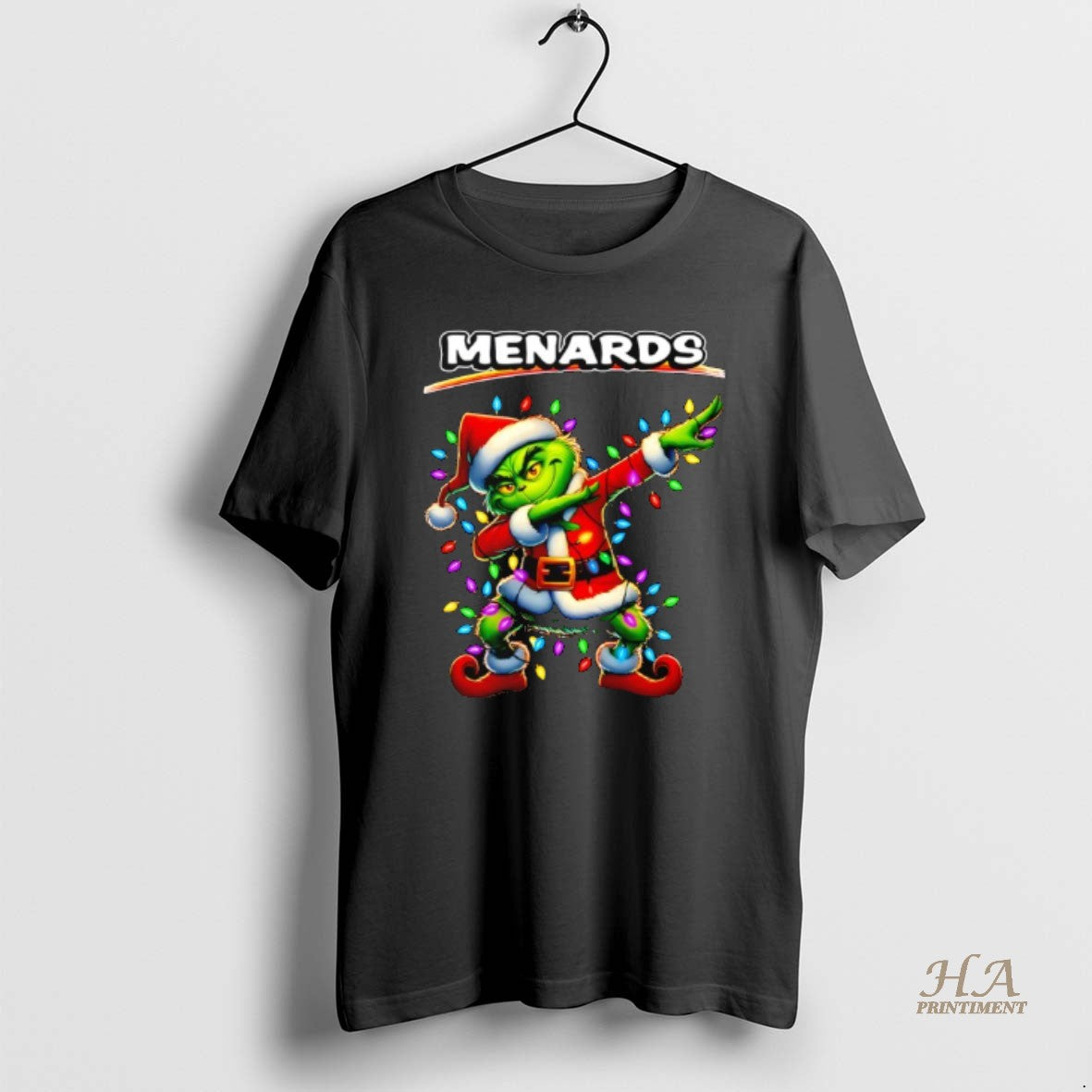 Official Grinch Lights Dabbing Christmas X Menards Shirt Hoodie Sweatshirt | PurePodTees.com