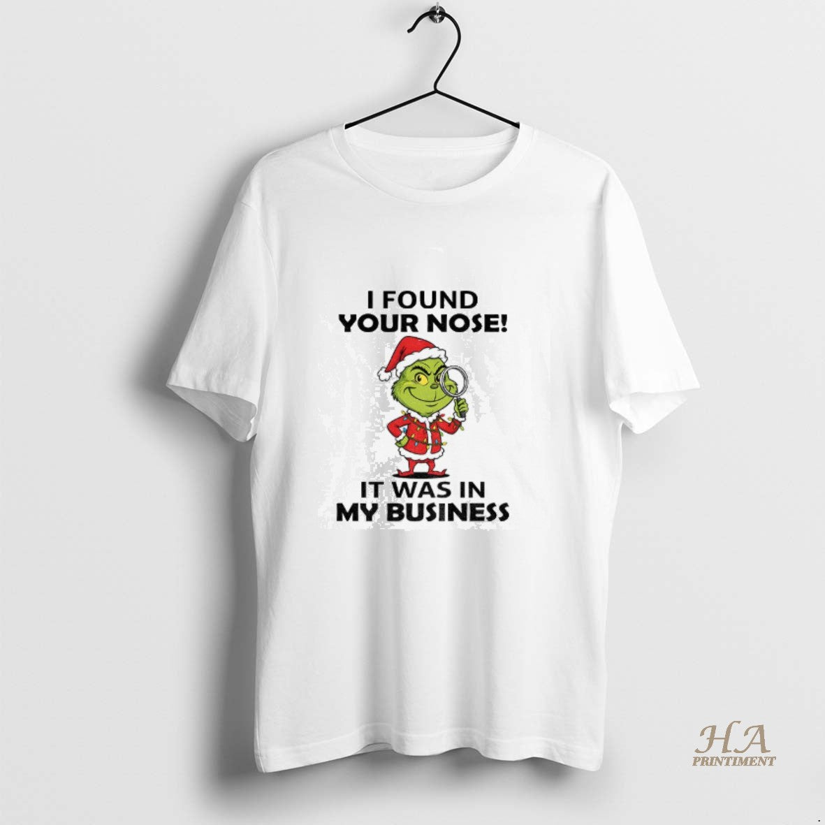 Official Grinch Santa Claus I Found Your Nose It Was In My Business Christmas Shirt Hoodie Sweatshirt | PurePodTees.com