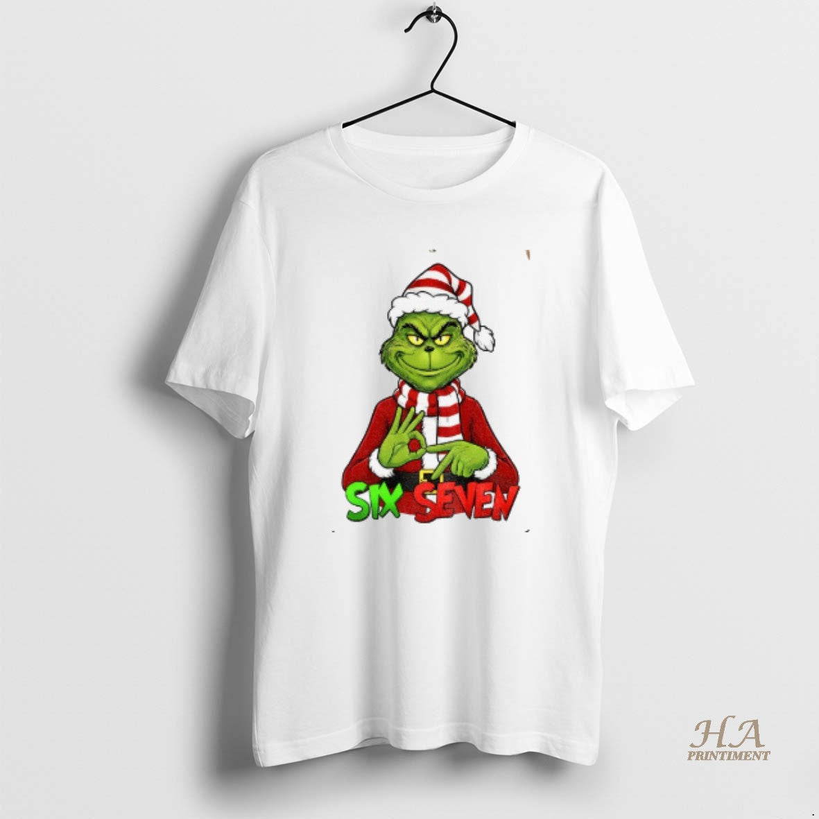 Official Grinch Santa Claus Six Seven Meme Merry Christmas Shirt Hoodie Sweatshirt | PurePodTees.com