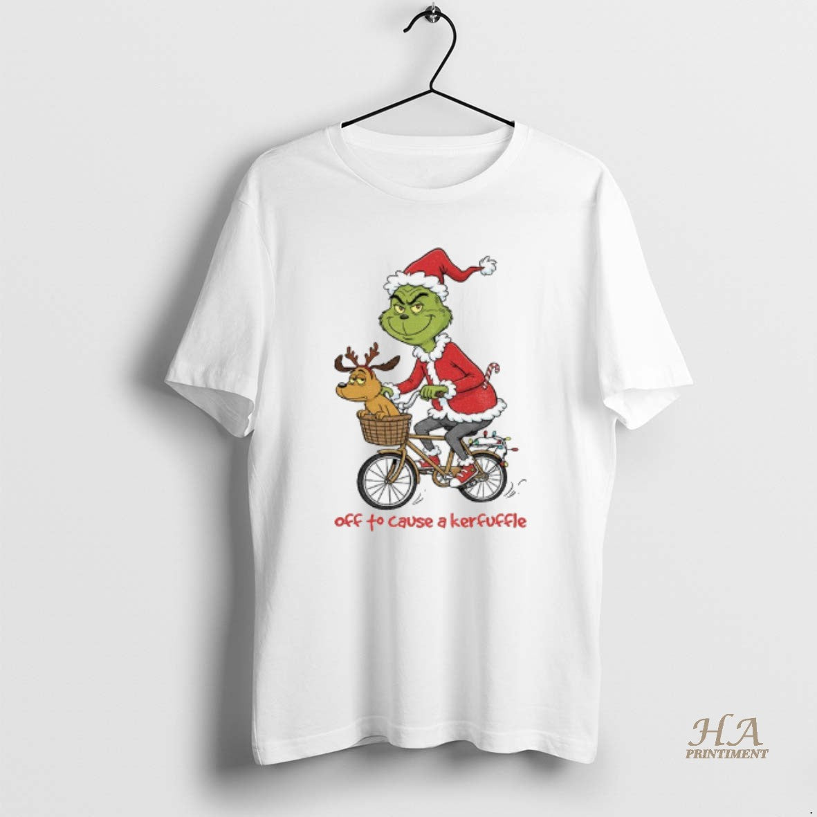 Official Grinch Santa Claus Off To Cause A Kerfuffle Christmas Shirt Hoodie Sweatshirt | PurePodTees.com