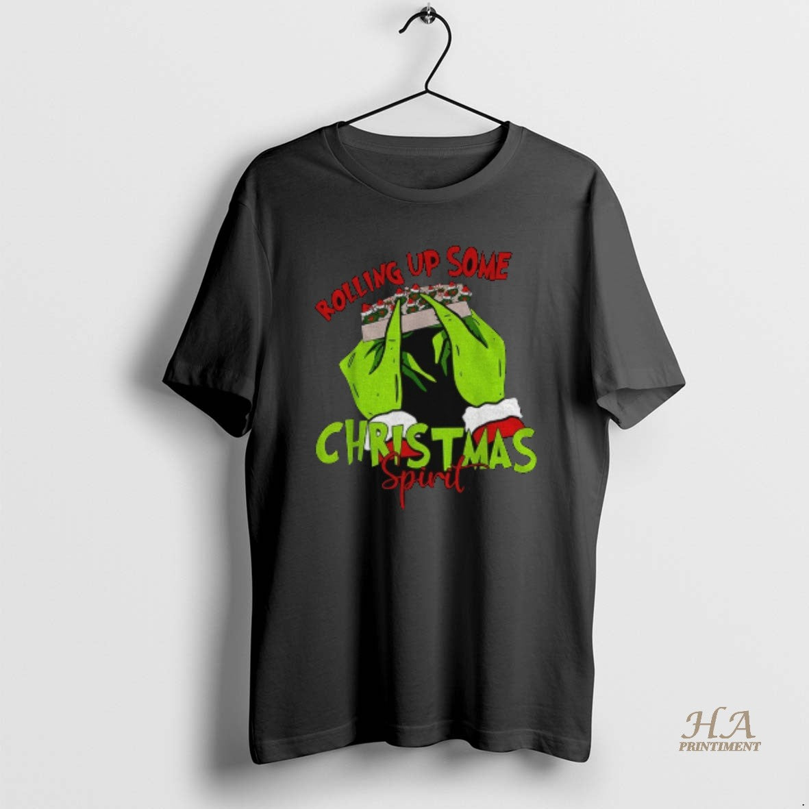 Official Grinch Santa Claus Rolling Up Some Christmas Spirit Merry Christmas Shirt Hoodie Sweatshirt | PurePodTees.com