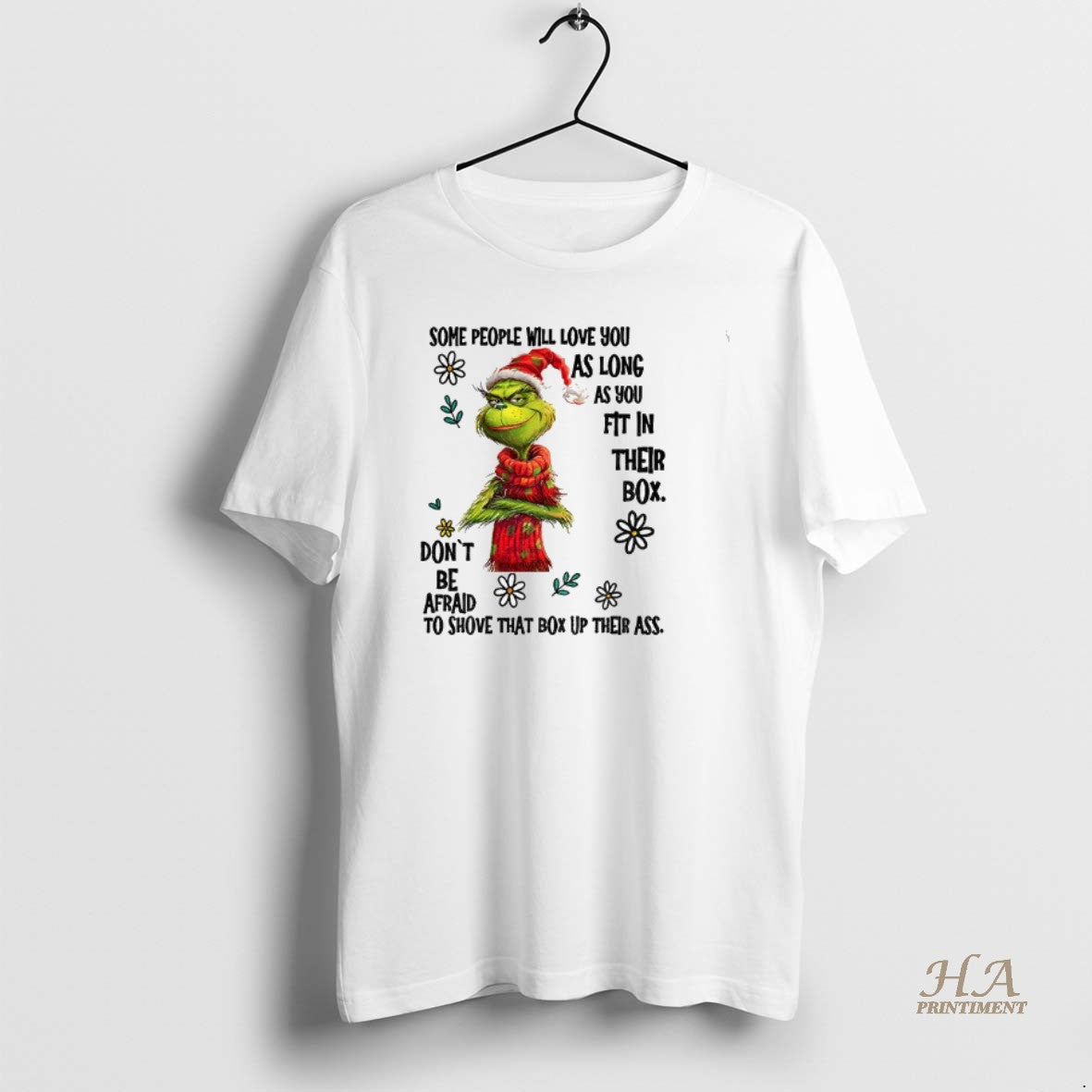 Official Grinch Santa Some People Will Love You As Long As You Fit In Their Shirt Hoodie Sweatshirt | PurePodTees.com