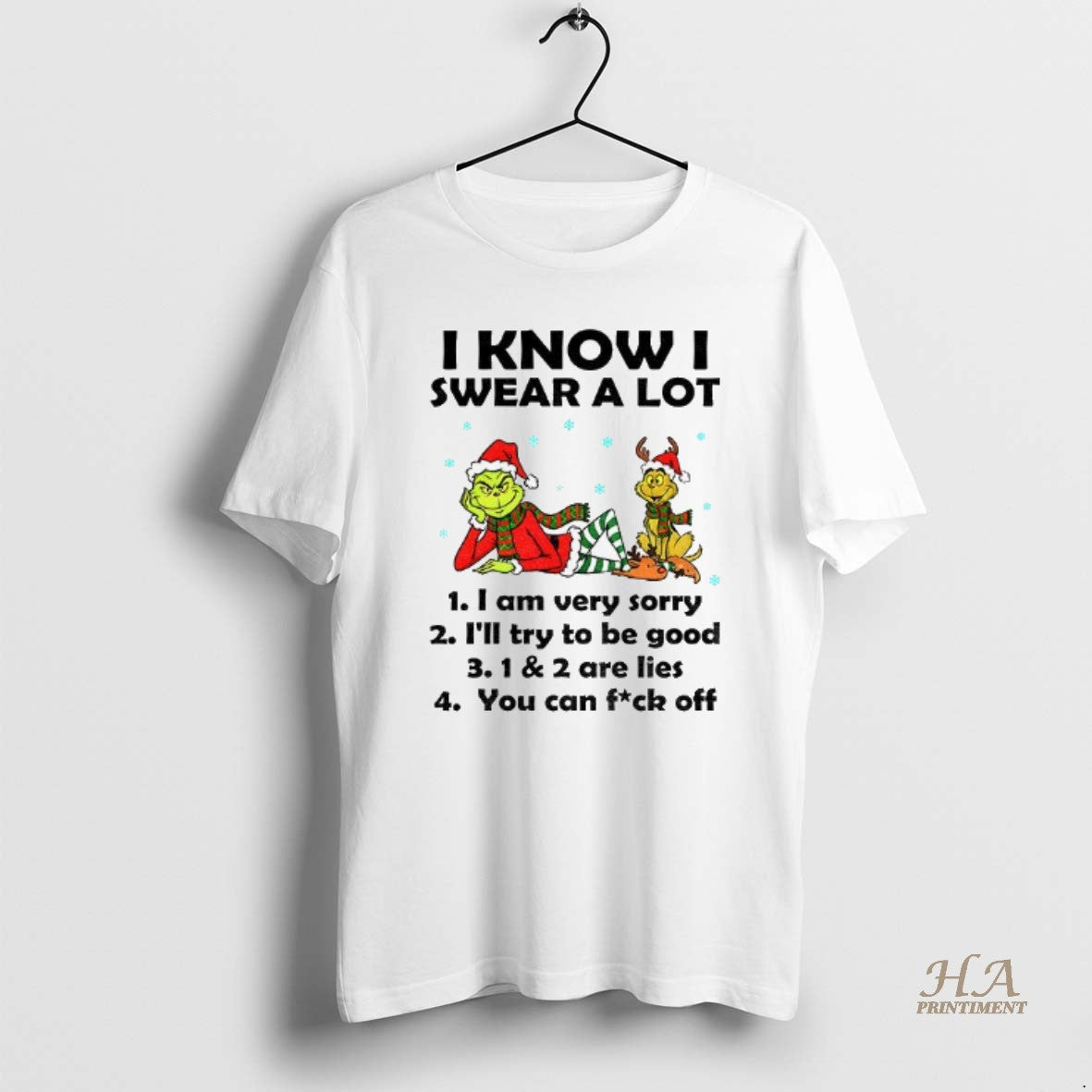 Official Grinch And Max I Know I Swear A Lot I Am Very Sorry Ill Shirt Hoodie Sweatshirt | PurePodTees.com