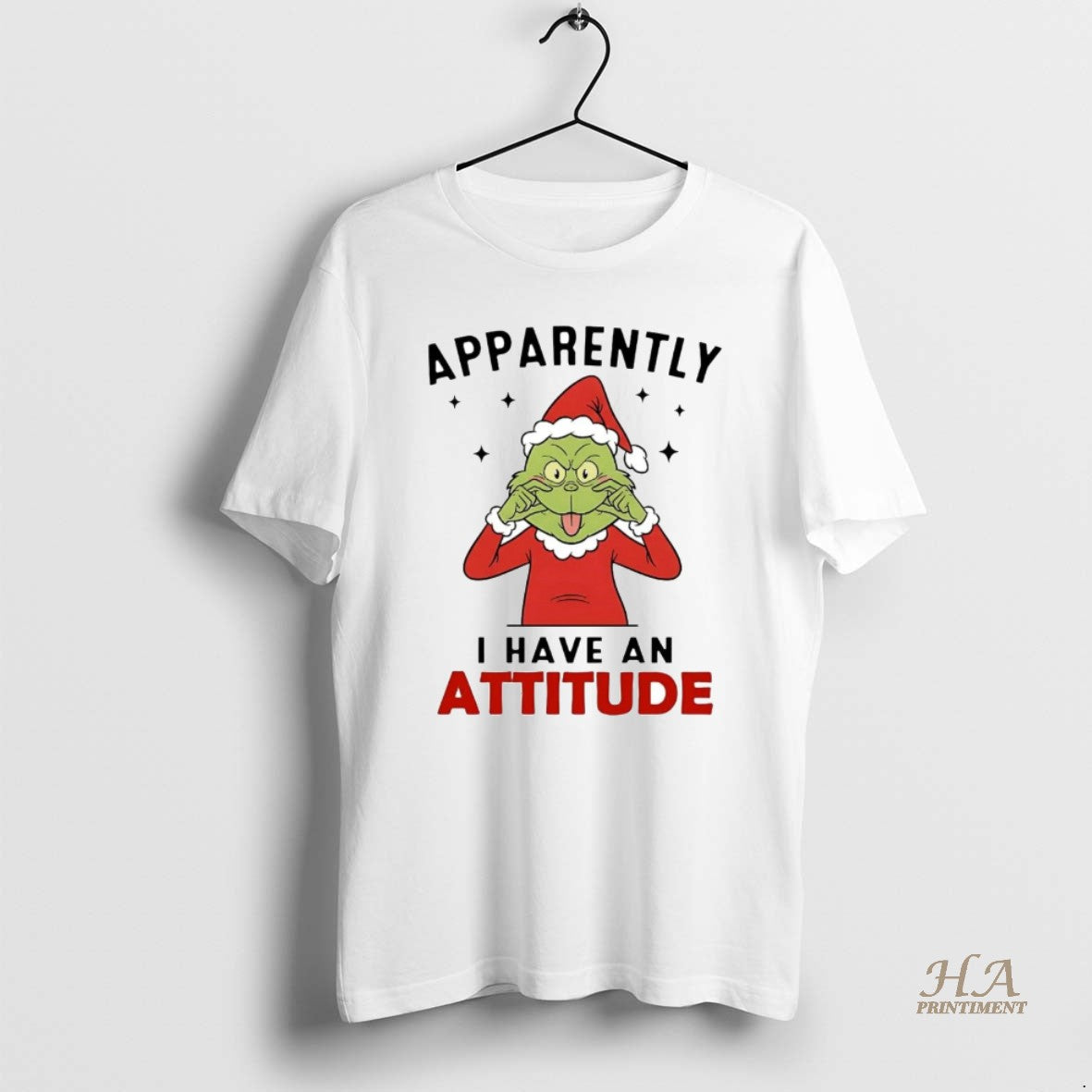 Official Grinch Apparently I Have An Attitude Christmas Shirt Hoodie Sweatshirt | PurePodTees.com