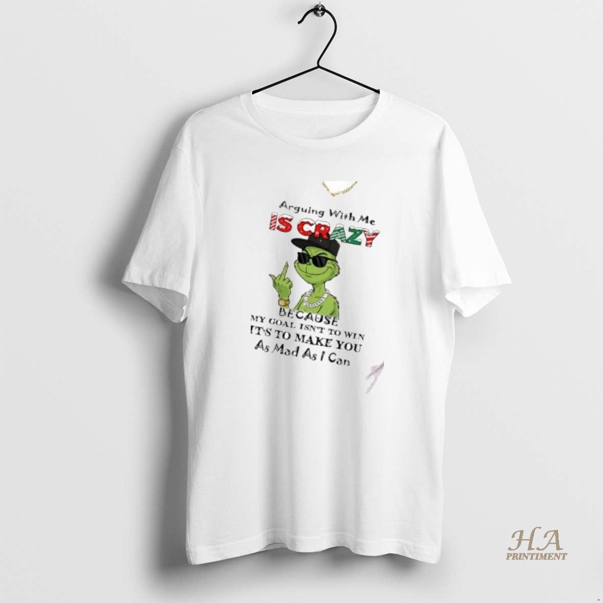 Official Grinch Arguing With Me Is Crazy My Goal Isnt To Win Christmas Shirt Hoodie Sweatshirt | PurePodTees.com
