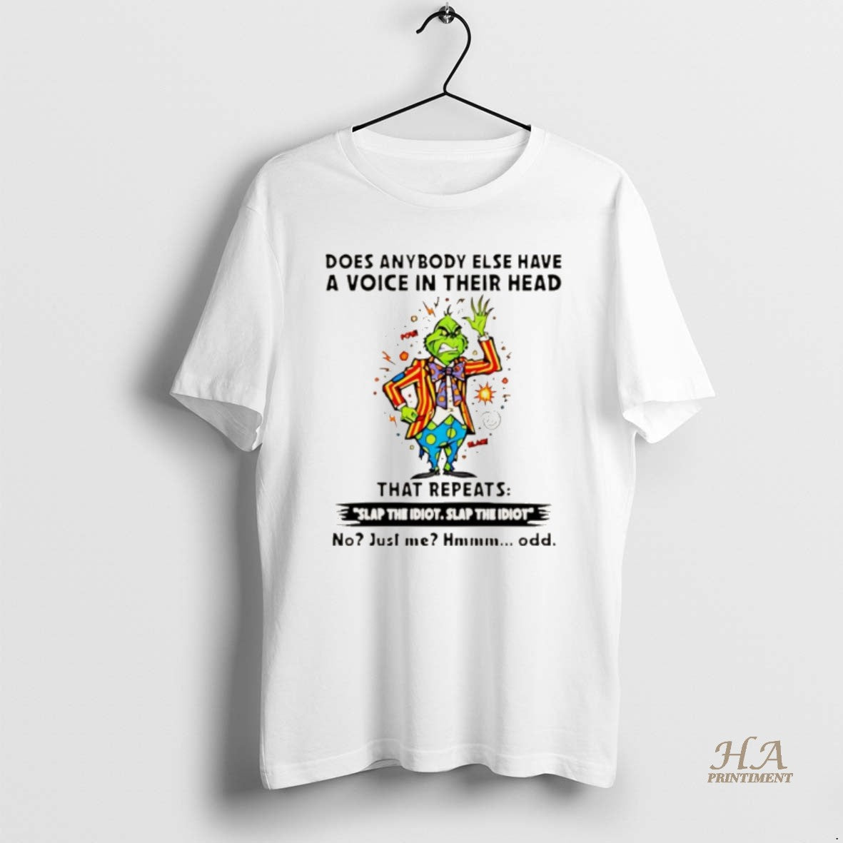 Official Grinch Does Anybody Else Have A Voice In Their Head Christmas Christmas Shirt Hoodie Sweatshirt | PurePodTees.com