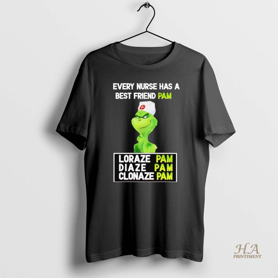 Official Grinch Every Nurse Has A Best Friend Pam Christmas Shirt Hoodie Sweatshirt | PurePodTees.com