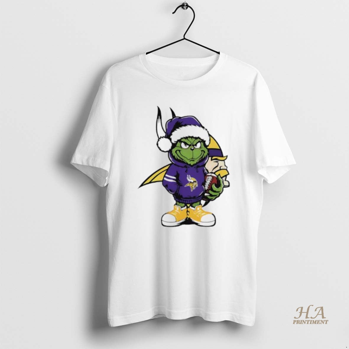 Official Grinch Hug Ball Minnesota Vikings Christmas Shirt Hoodie Sweatshirt | PurePodTees.com