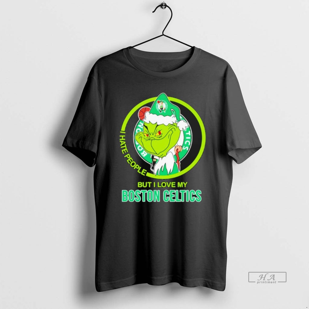 Official Grinch I Hate People But I Love My Boston Celtics