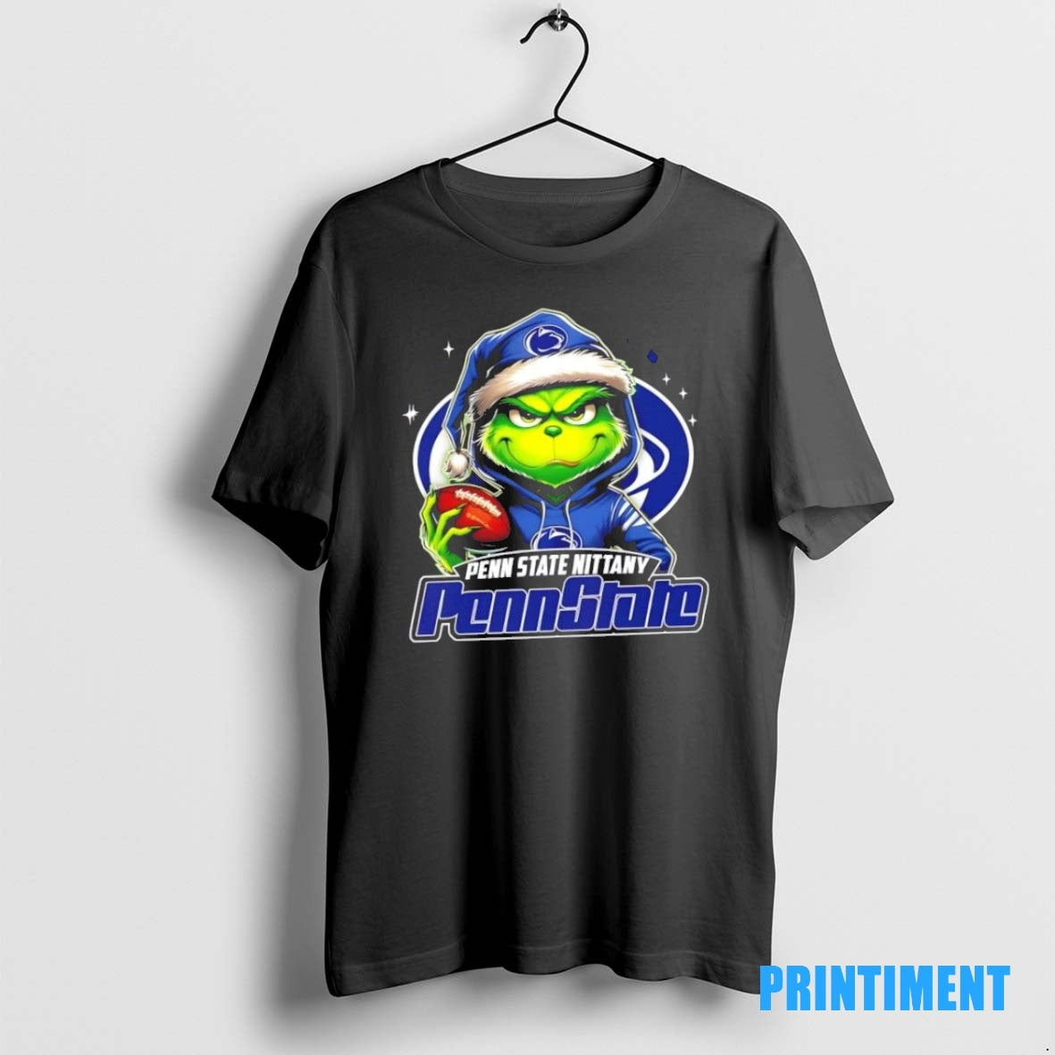 Official Grinch Is Holding A Ball And Smiling At Penn State Nittany Lions Fans Christmas Shirt Hoodie Sweatshirt