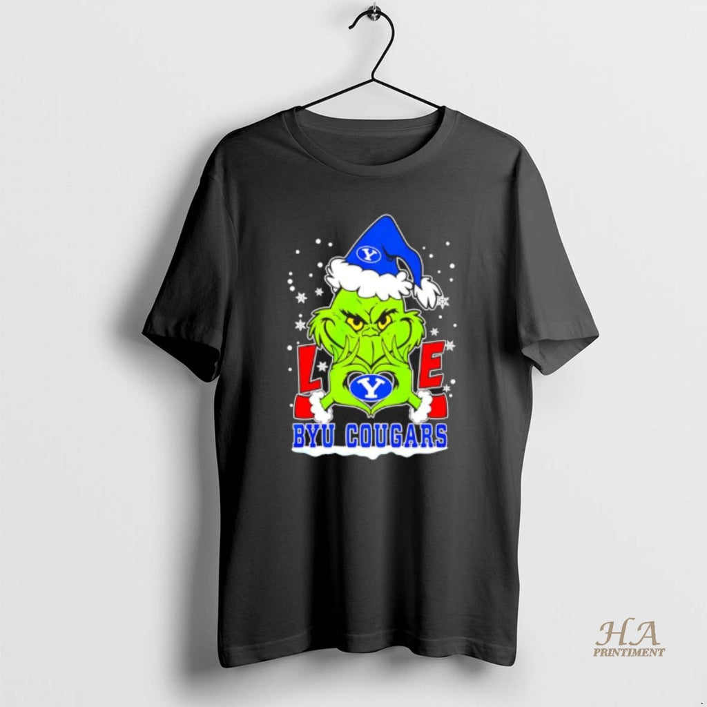 Official Grinch Love Byu Cougars Christmas 25 Shirt Hoodie Sweatshirt | PurePodTees.com