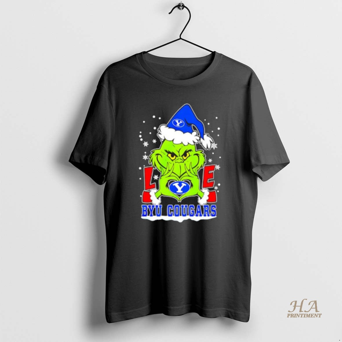 Official Grinch Love Byu Cougars Christmas 25 Shirt Hoodie Sweatshirt | PurePodTees.com