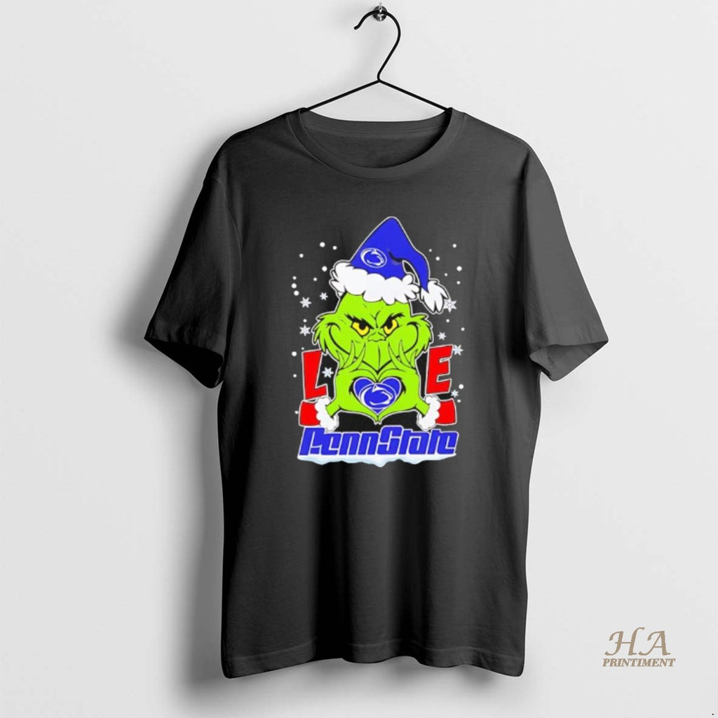 Official Grinch Love Penn State Nittany Lions Christmas Black Shirt Hoodie Sweatshirt | PurePodTees.com