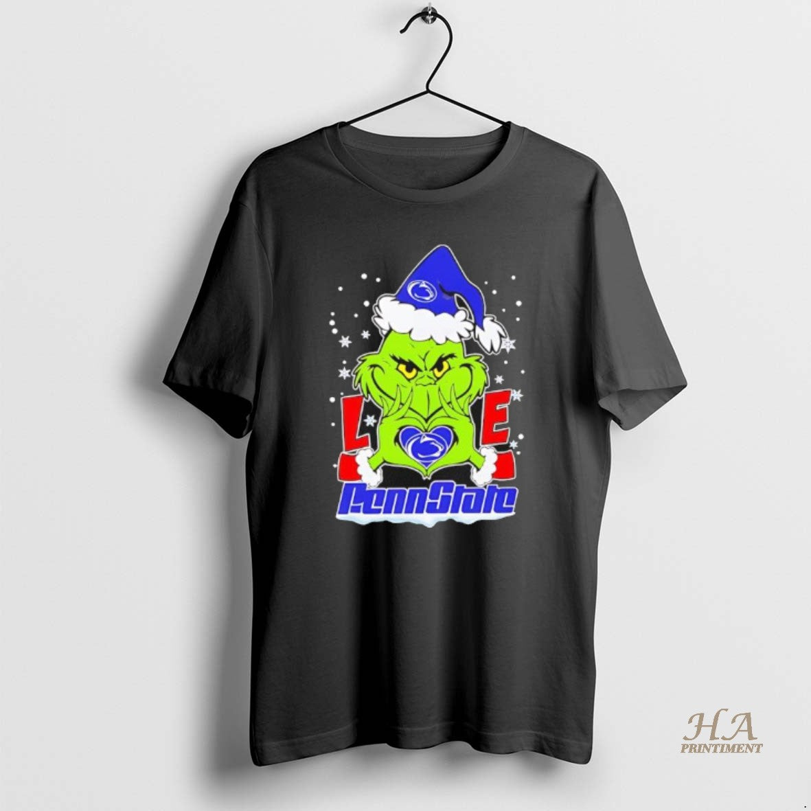 Official Grinch Love Penn State Nittany Lions Christmas Black Shirt Hoodie Sweatshirt | PurePodTees.com