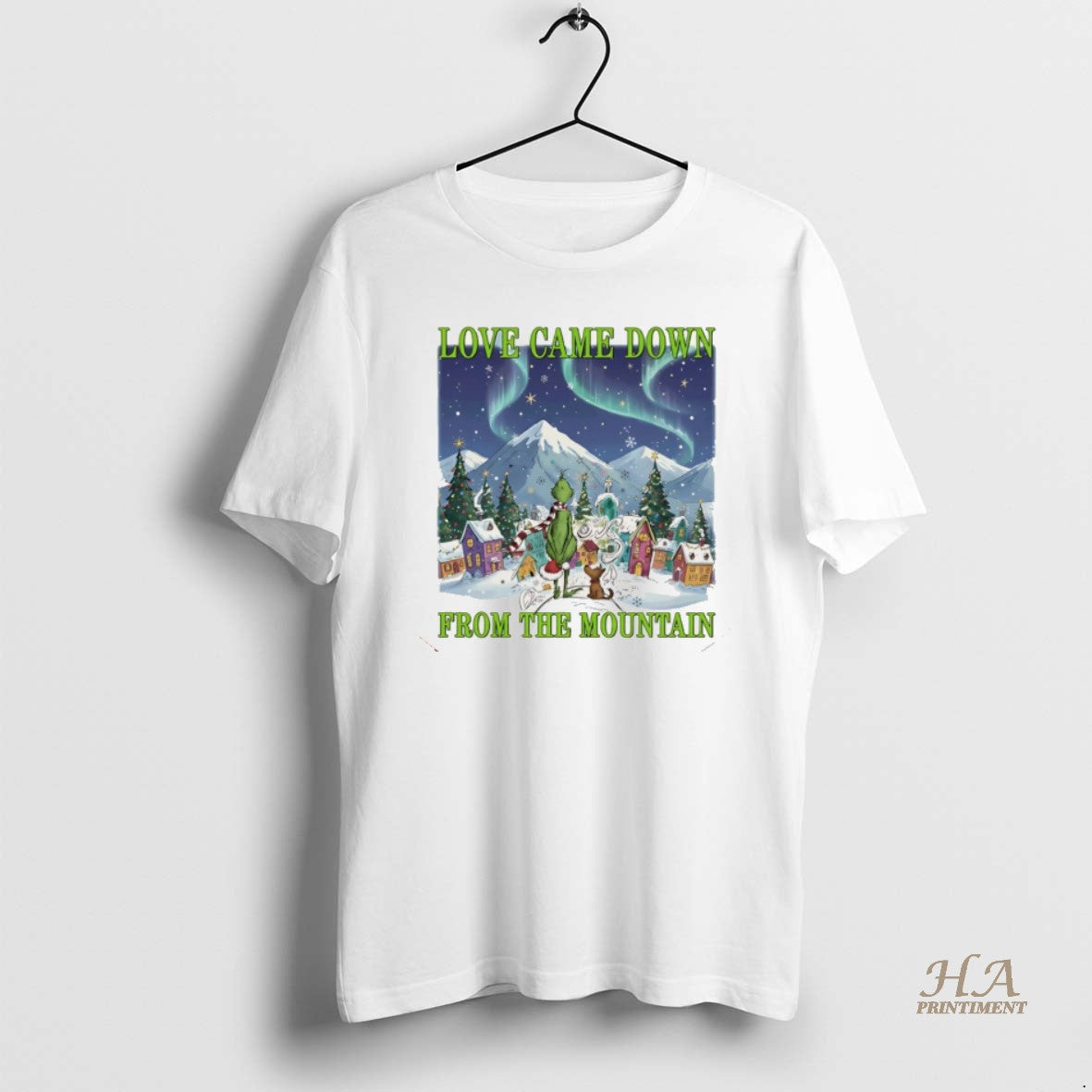 Official Grinch Love Came Down From The Mountain Christmas Christmas Ornaments Shirt Hoodie Sweatshirt | PurePodTees.com