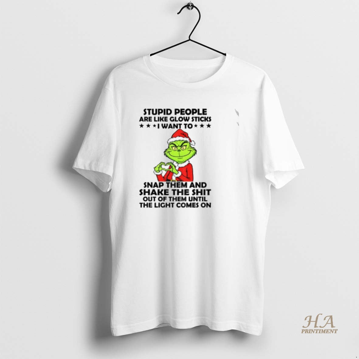 Official Grinch Love Hands Stupid People Are Like Glow Sticks I Want To Snap Them Shirt Hoodie Sweatshirt | PurePodTees.com