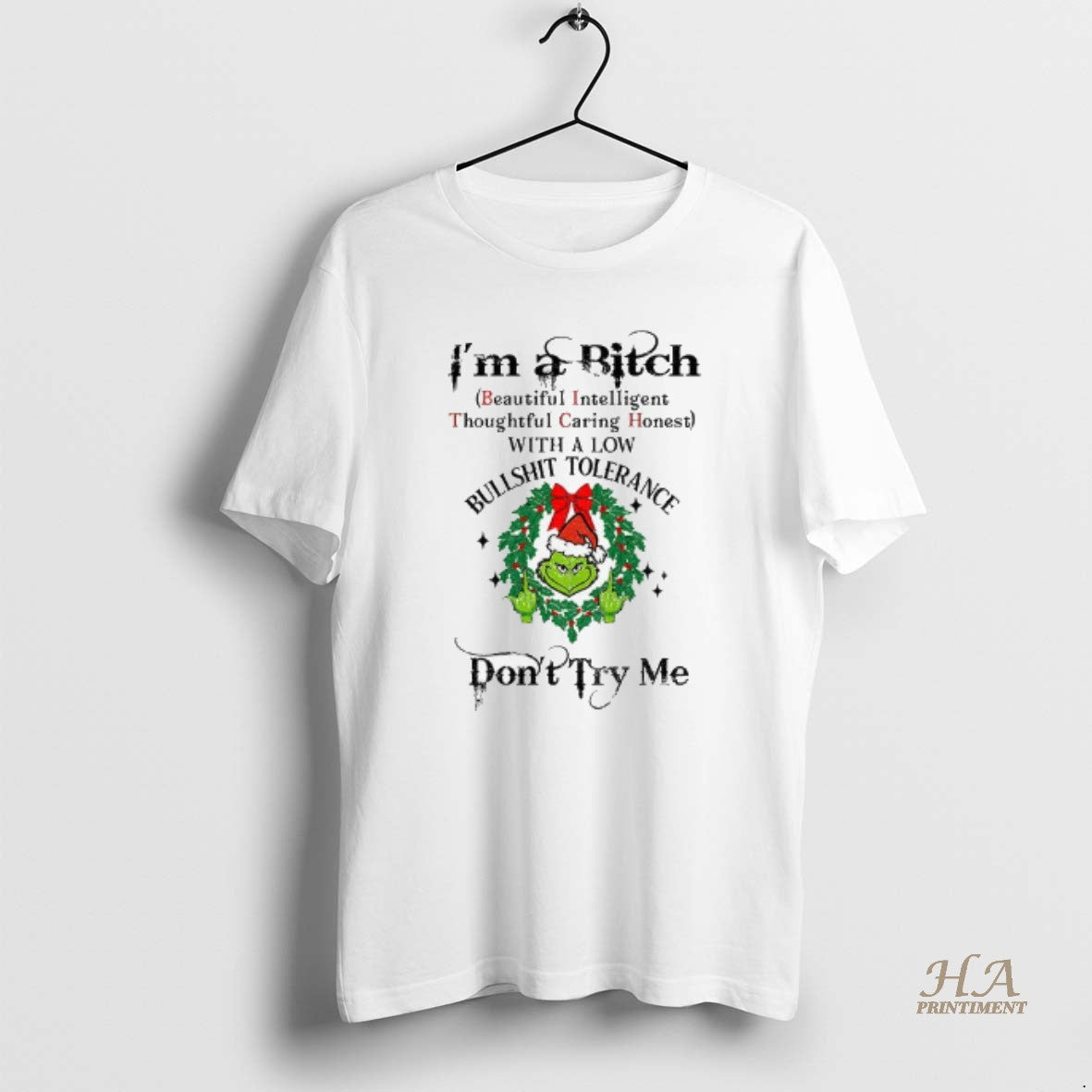 Official Grinch Middle Finger Im A Bitch Beautiful Intelligent Thoughtful Caring Honest With A Low Shirt Hoodie Sweatshirt
