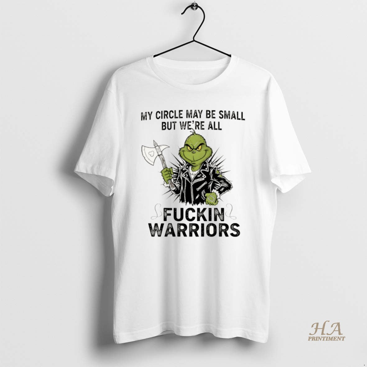 Official Grinch My Circle May Be Small But Were All Fuckin Warriors Christmas Shirt Hoodie Sweatshirt | PurePodTees.com