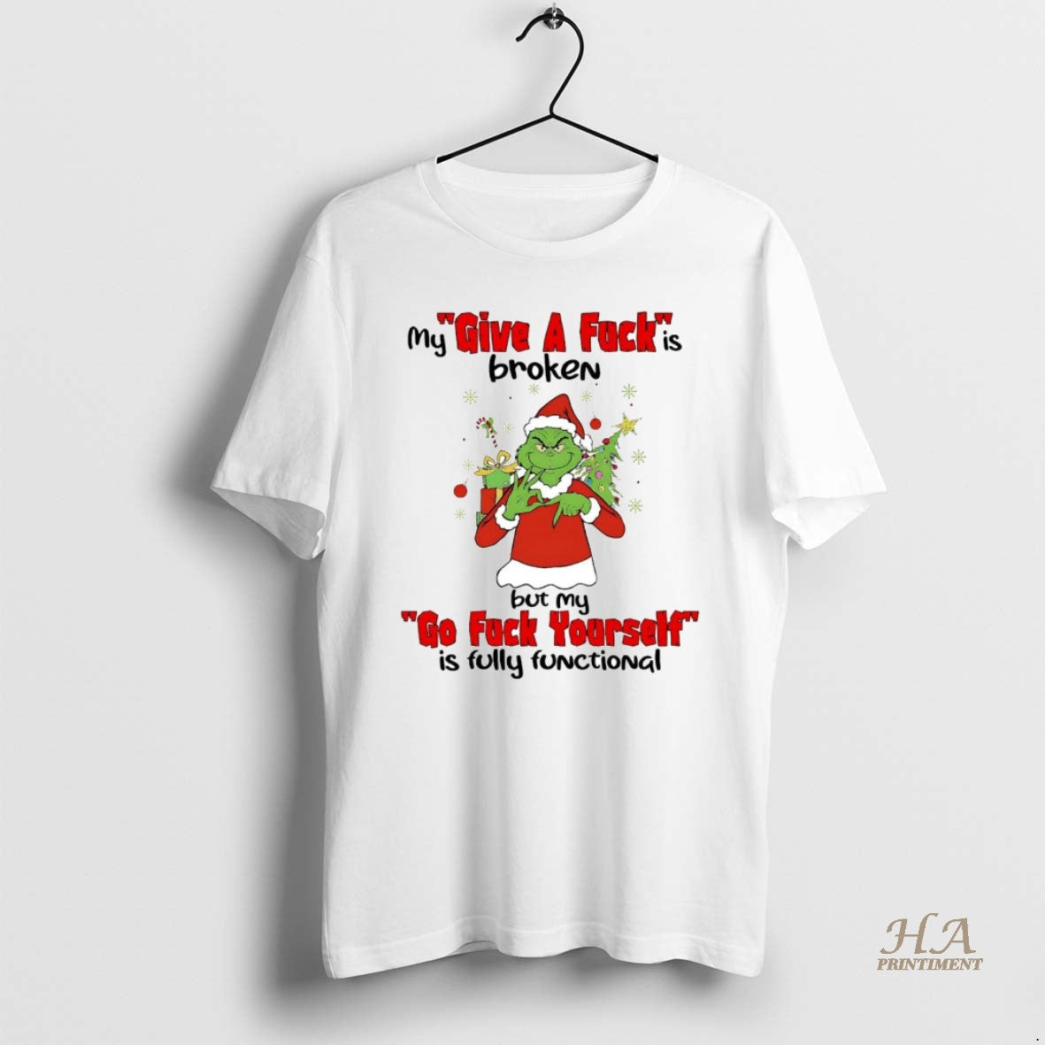 Official Grinch My Give A Fuck Is Broken Go Fuck Yourself Christmas Shirt Hoodie Sweatshirt | PurePodTees.com