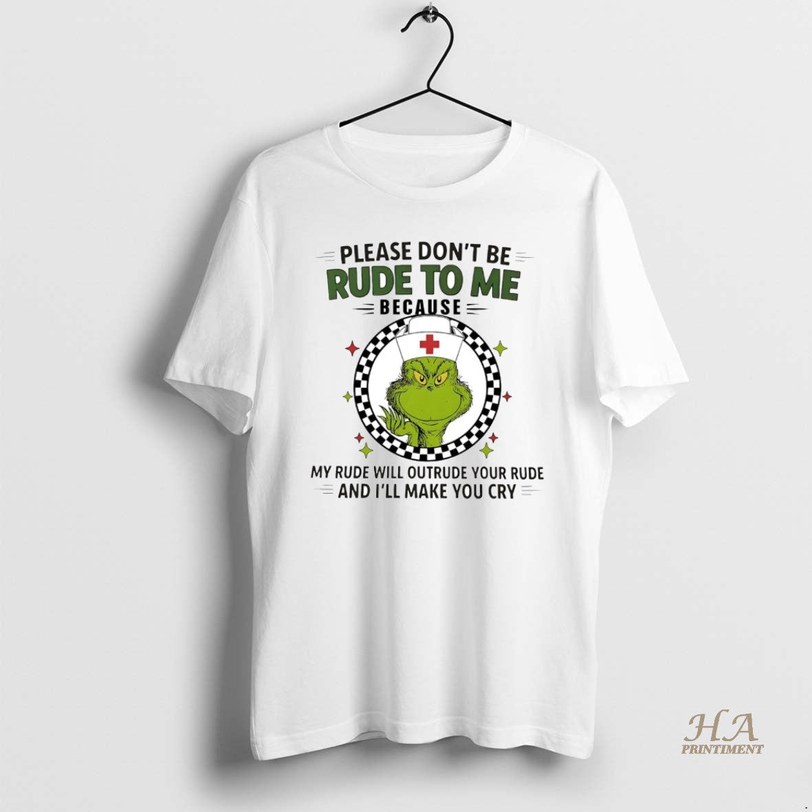 Official Grinch Please Dont Be Rude To Me Because Ill Make You Cry Christmas Shirt Hoodie Sweatshirt | PurePodTees.com