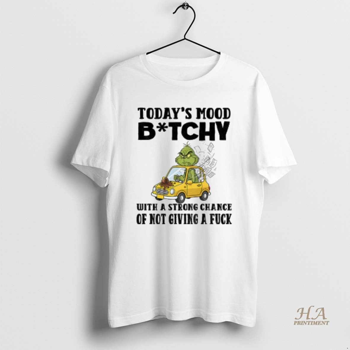 Official Grinch Todays Mood Bitch With A Strong Chance Of Not Giving A Fuck Christmas Shirt Hoodie Sweatshirt