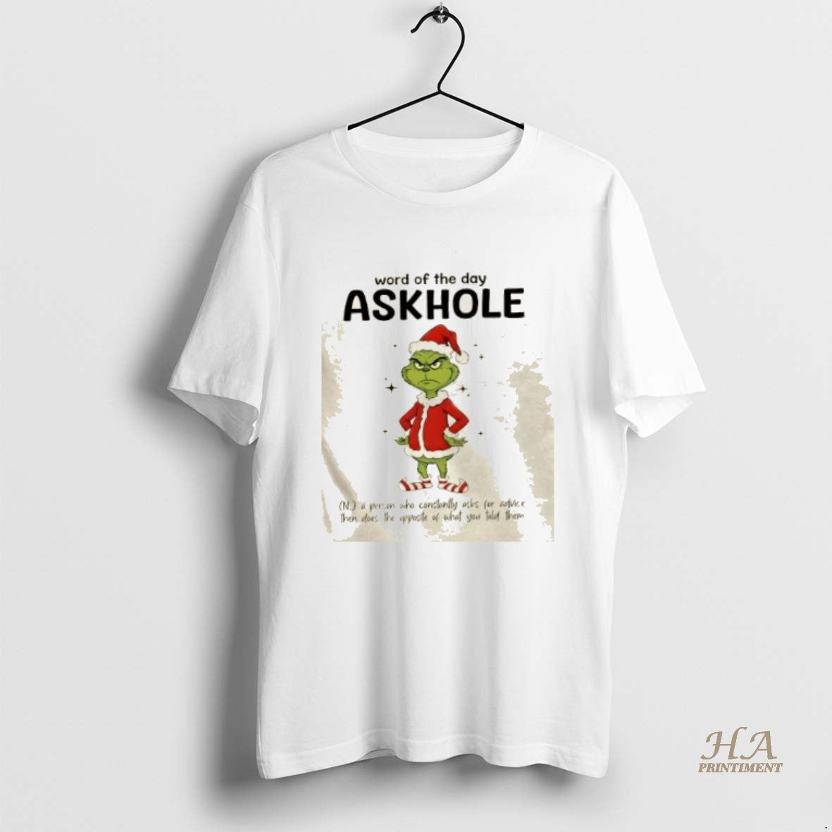 Official Grinch Word Of The Day Askhole Christmas Shirt Hoodie Sweatshirt | PurePodTees.com