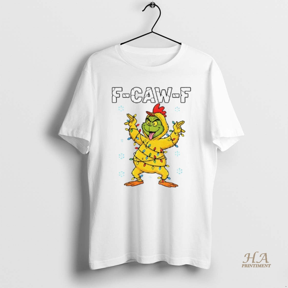 Official Grinch X Chicken F Caw F Snow Christmas 2025 Shirt Hoodie Sweatshirt | PurePodTees.com