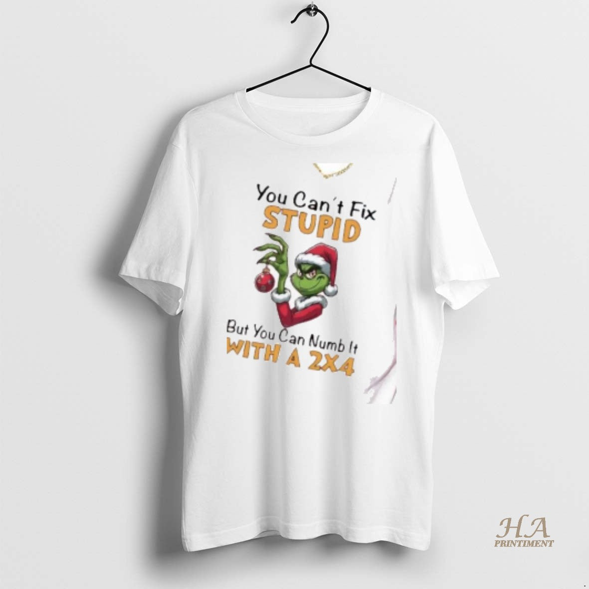 Official Grinch You Cant Fix Stupid But You Can Numb It With A 2x4 Christmas Shirt Hoodie Sweatshirt | PurePodTees.com