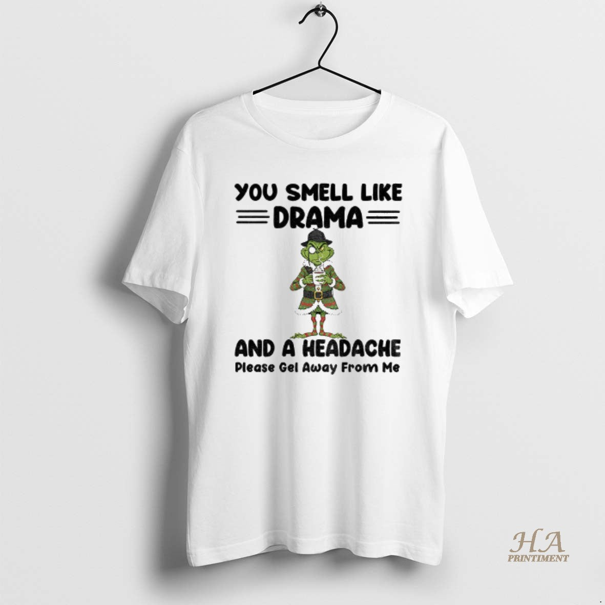 Official Grinch You Smell Like Drama And A Headache Please Gel Away From Me Christmas Shirt Hoodie Sweatshirt