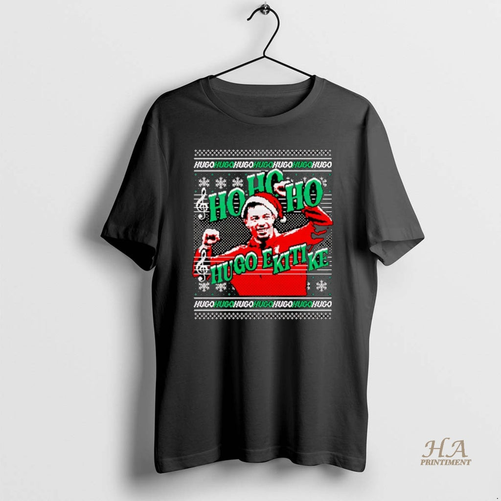Official Ho Ho Ho Hugo Ekitike Santa Liverpool Xmas Sweatchristmas Shirt Hoodie Sweatshirt | PurePodTees.com