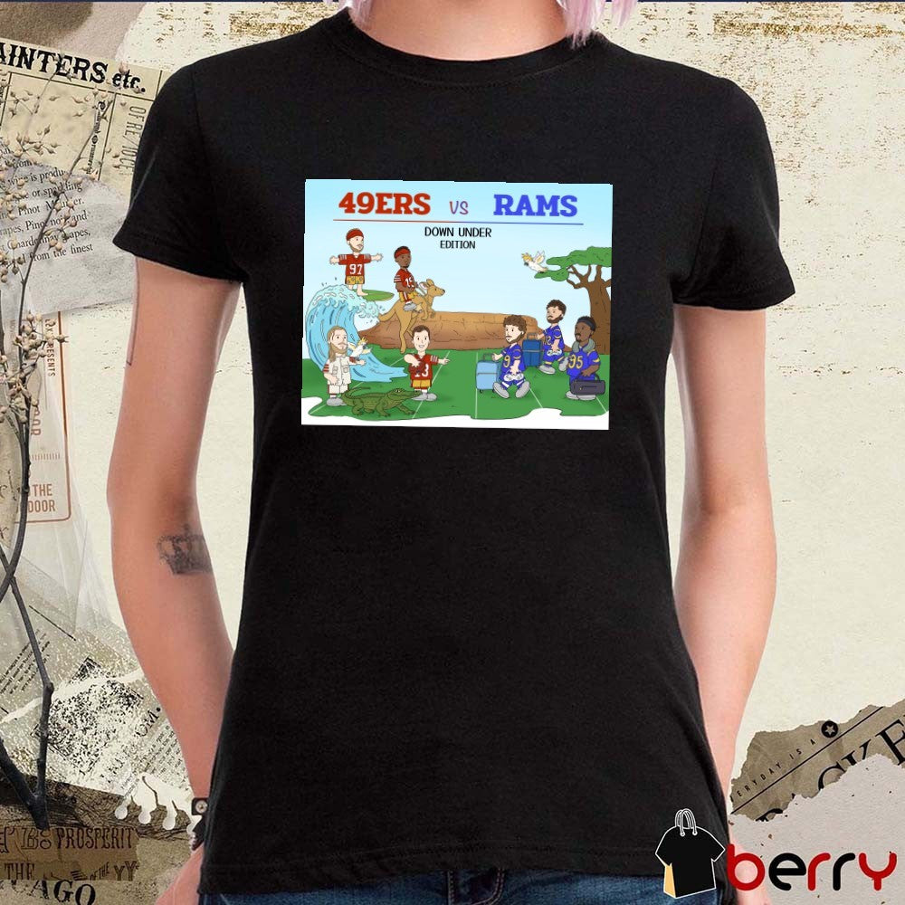 Happy Game Day 49ers Vs Rams Down Under Edition 2026 Poster t-shirt