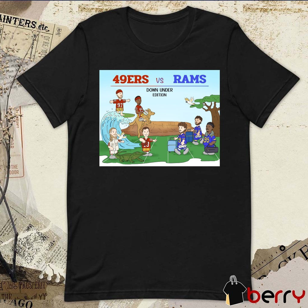 Happy Game Day 49ers Vs Rams Down Under Edition 2026 Poster t-shirt