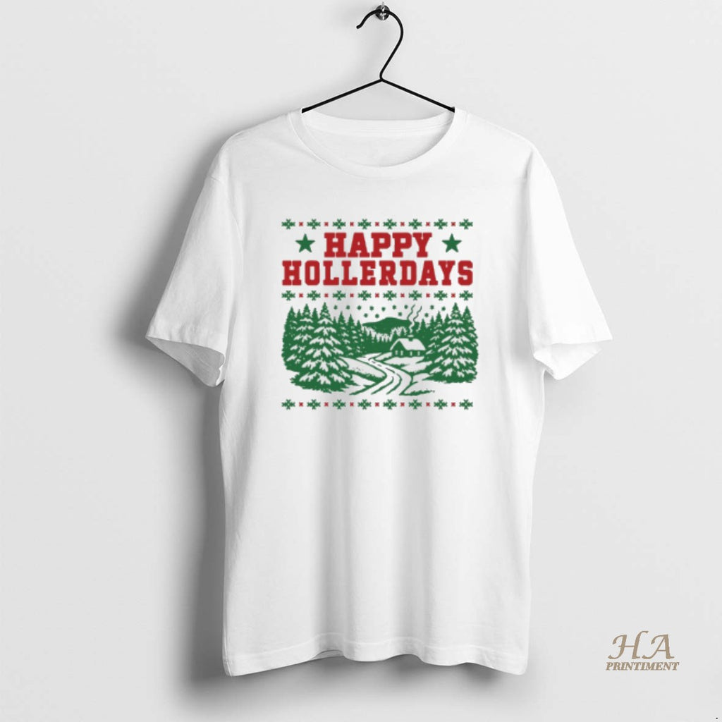 Official Happy Hollerdays Christmas 2025 Shirt Hoodie Sweatshirt | PurePodTees.com