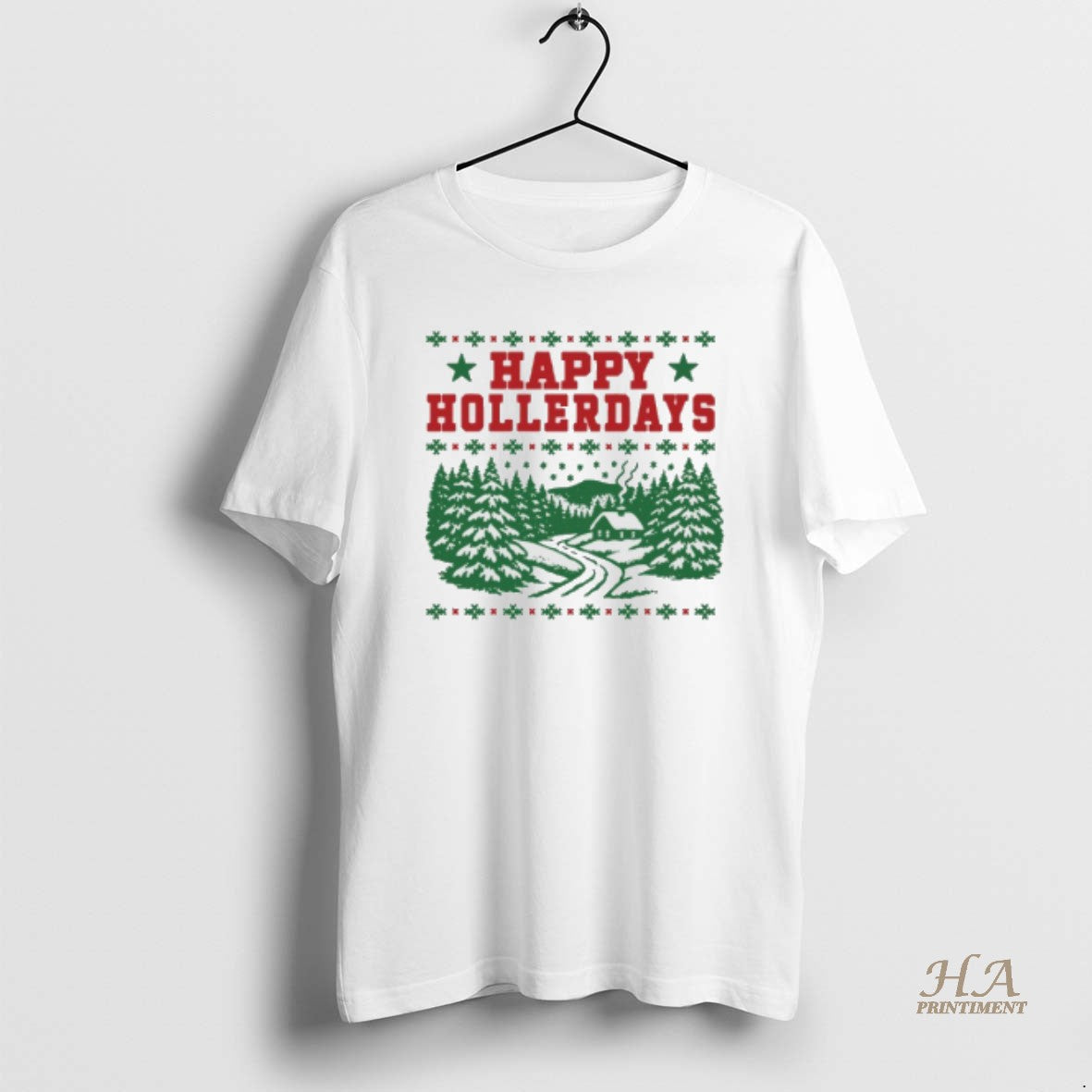 Official Happy Hollerdays Christmas 2025 Shirt Hoodie Sweatshirt | PurePodTees.com
