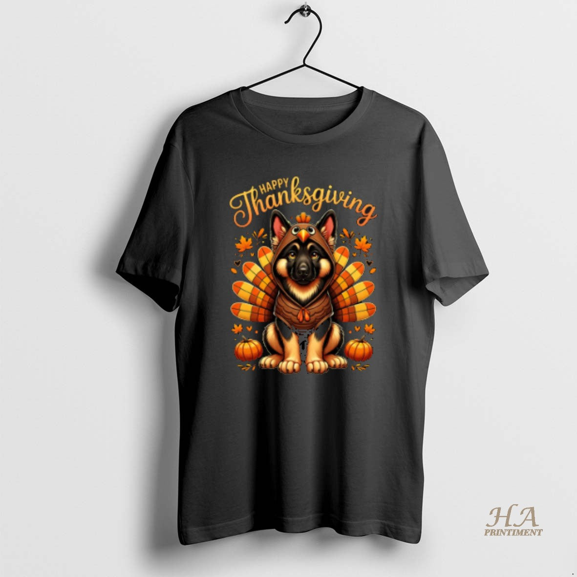 Official Happy Thanksgiving German Shepherd Dog Turkey Day Fall Shirt Hoodie Sweatshirt | PurePodTees.com