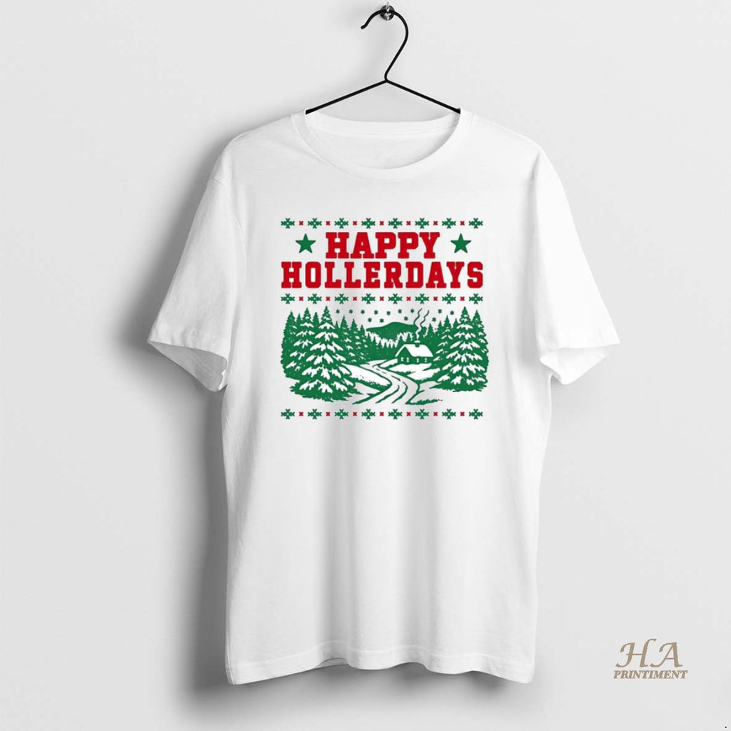 Official Happy Hollerdays Holly Christmas Shirt Hoodie Sweatshirt | PurePodTees.com