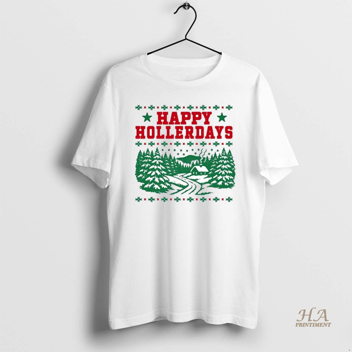Official Happy Hollerdays Holly Christmas Shirt Hoodie Sweatshirt | PurePodTees.com