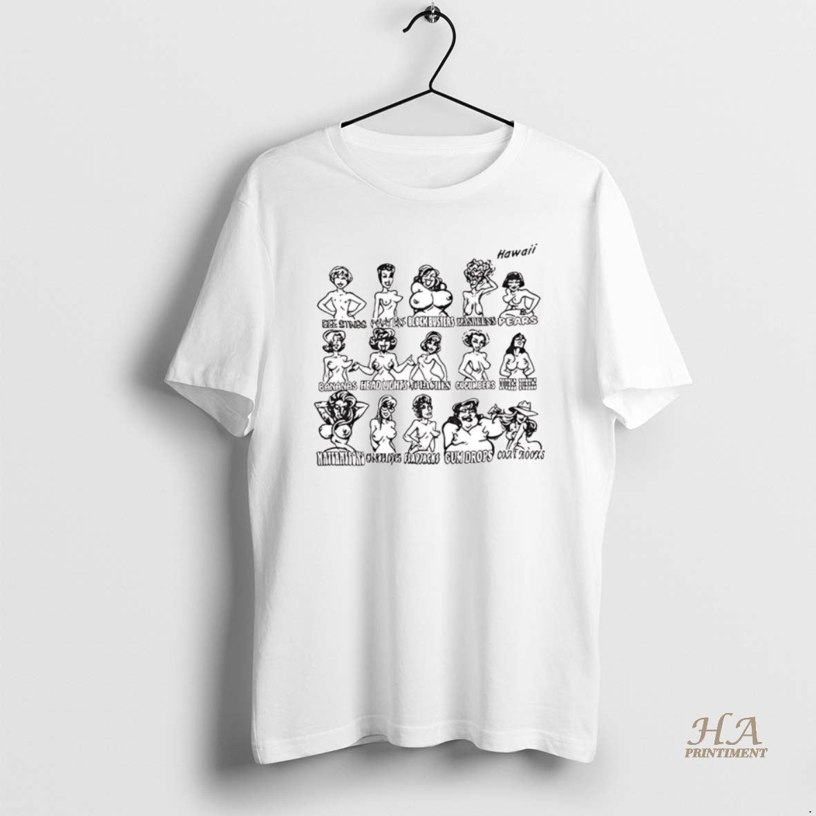 Official Hawaii Boobs Breasts Types Shirt Hoodie Sweatshirt | PurePodTees.com